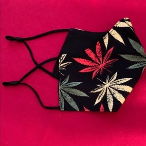 “Up in Smoke” Hemp Leaf Print Face Mask